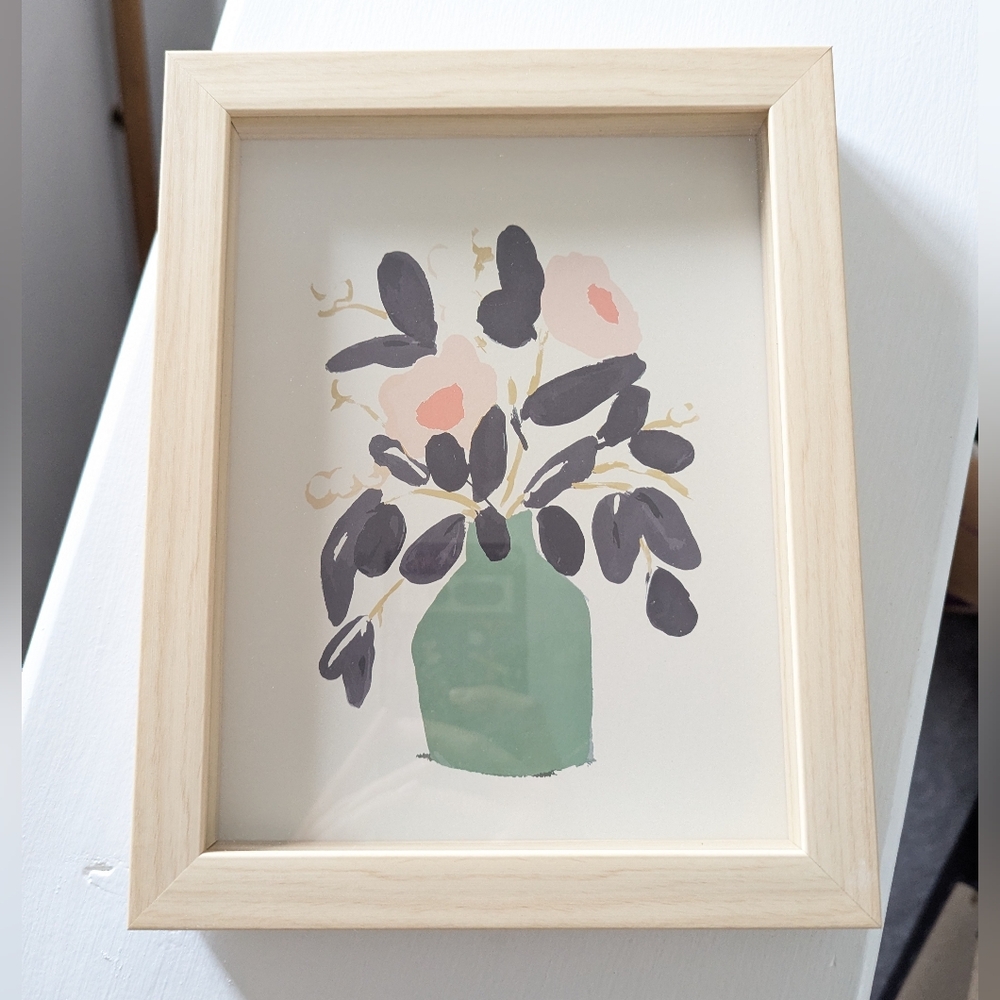 Opalhouse Naive Floral I Peony Shadowbox Art Decor